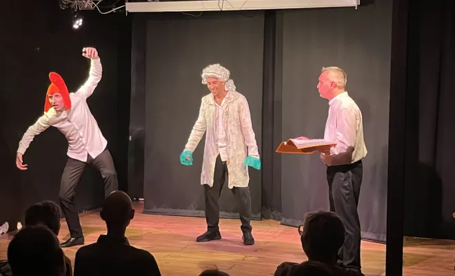 Spectacle d'humour composé de sketchs du trio Les Inconnus au théâtre à Nice, Nice, Théâtre l’Alphabet